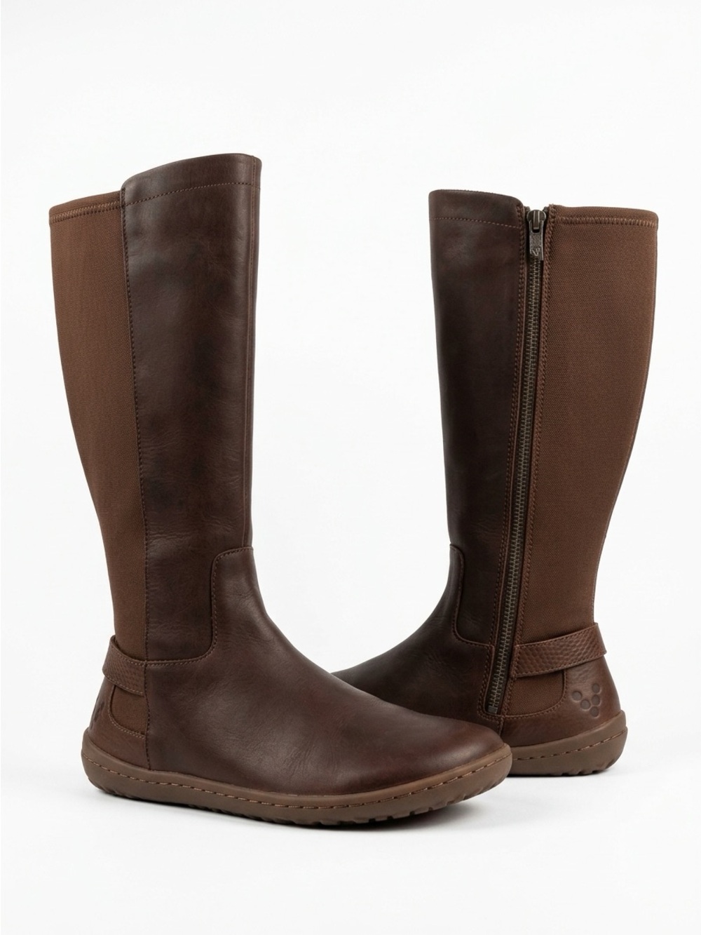 Vivobarefoot Pittards Wild Hide Tall Zero Drop Leather Boots Brown EU 38L